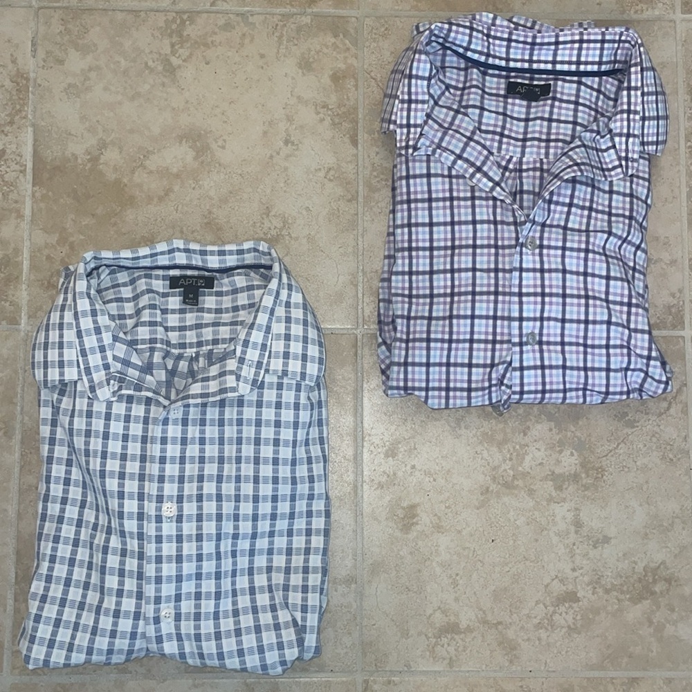 2-Piece Men’s Dress Shirt Bundle | APT 9 | Size M - Picture 1 of 7